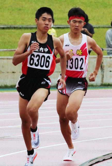 萬壽 庄内 男子８００頂点 県中学ジュニア陸上第１日 Miyanichi E Press